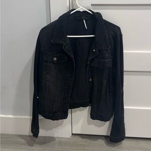 Free People Black Denim Jacket